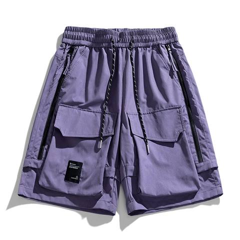 Pantalones Cortos Cargo Techwear para Hombre Impermeables con Múltiples Bolsillos Streetwear Verano Casual Exterior 100% Poliéster
