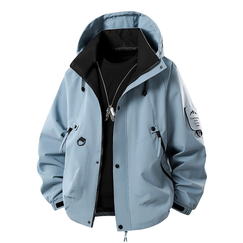 Heren Outdoor Windjack Met Capuchon Bergstijl Ademend Waterdicht Jas Casual Mode Rits Uitloper Voor Wandelen