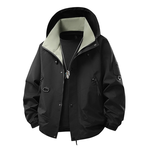 Heren Outdoor Windjack Met Capuchon Bergstijl Ademend Waterdicht Jas Casual Mode Rits Uitloper Voor Wandelen