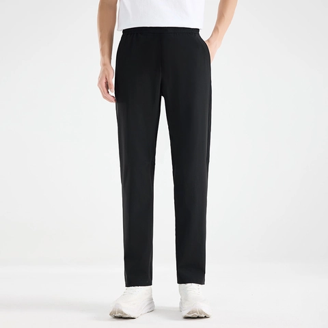 Men's Ice Satin Casual Pants High Stretch Quick Dry Breathable Straight Leg Loose Summer Sport Trousers Nylon Spandex