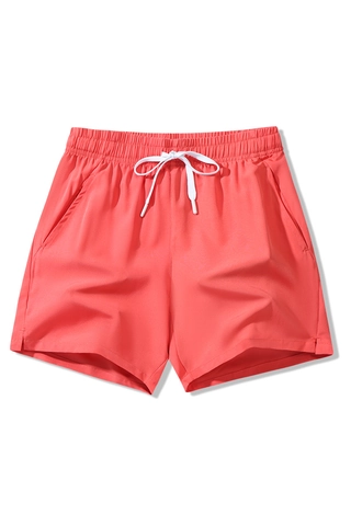 Pantaloncini Sportivi da Uomo Estate Asciugatura Rapida Poliestere Spandex Vita Elastica Coulisse Traspirante Casual Shorts Mare Coppia Tinta Unita