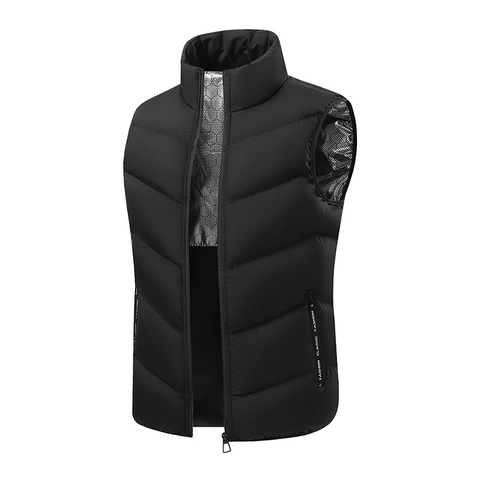 Herren Steppweste Graphen Heizung Wasserdicht Stehkragen Gesteppte Ärmellose Jacke Für Outdoor Winter Casual Weste