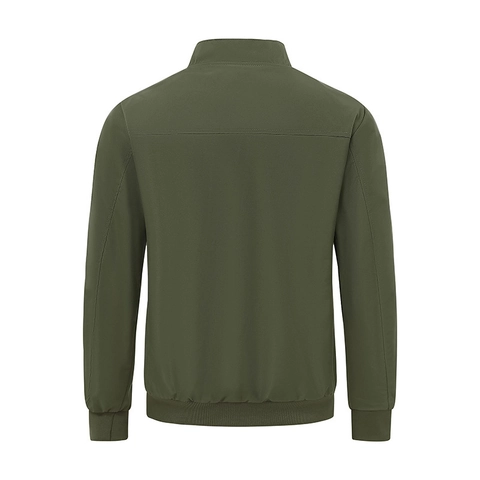 Men's Casual Stand Collar Jacket Fashion Slim Fit Windproof Bomber Outerwear For Spring Autumn Outdoor Daily Solid Color Men Coat