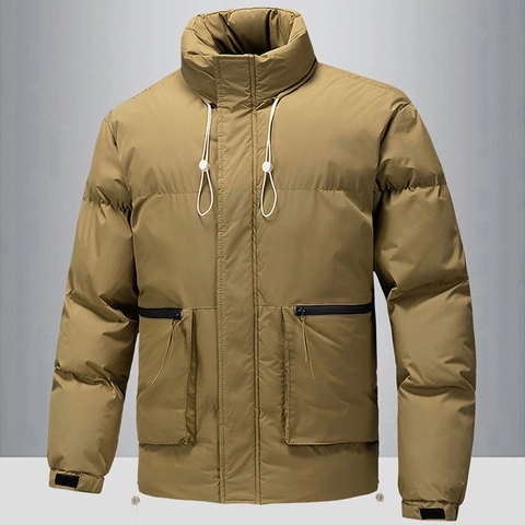 Giacca Imbottita Invernale da Donna Collo in Piedi Cappotto Caldo Ispessito Antivento Puffer Casual Streetwear Poliestere