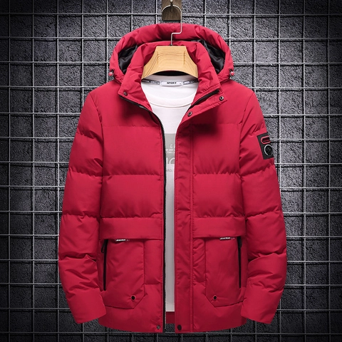 Herren Winter Puffer Jacke Mit Kapuze Warme Wattierte Jacke Winddicht Gesteppt Outerwear Casual Mode Verdickte Jacke Mit Reißverschluss Für Herren