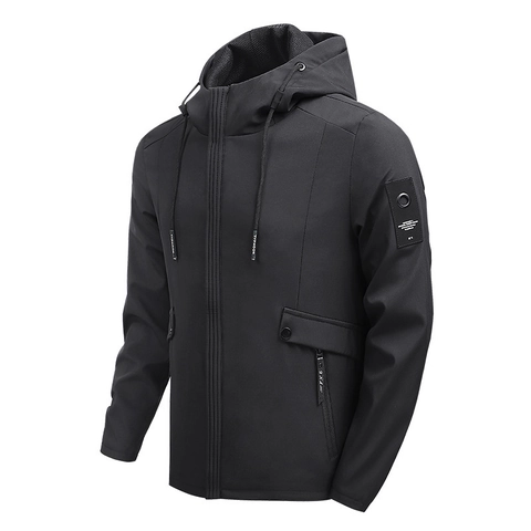 Giacca da Uomo con Cappuccio Antivento in Poliestere Leggera Capispalla per Sport All'aperto Quotidiani Casual Cappotto Slim Fit