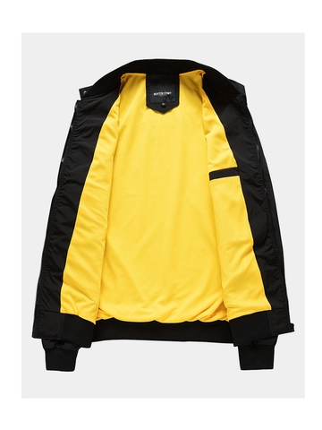 Chaqueta Bomber de Cuello Alto para Hombre Cortavientos Ligero Con Forro de Malla en Contraste Ropa Casual Con Cremallera Abrigo