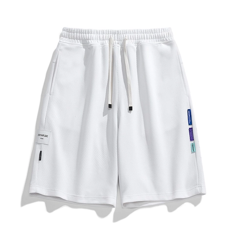 Pantaloncini Sportivi Uomo Traspiranti Tessuto a Rete Nido d'Ape Coulisse Ampi Estate Casual Streetwear Corsa Palestra