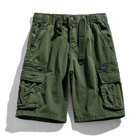 Men Cargo Shorts Cotton Multi Pocket Loose Fit Summer Casual Shorts Techwear Japanese Style Streetwear Outdoor Bottoms