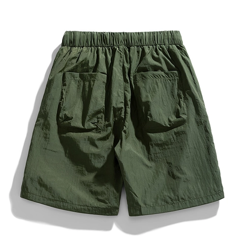 Men Yama Style Cargo Shorts 100% Nylon Quick Dry Outdoor Hiking Sports Casual Streetwear Drawstring Pocket Bottoms