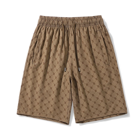 Short en Satin de Glace à Séchage Rapide pour Hommes Impression de Monogramme Lettre B Taille Élastique à Cordon Short Décontracté Large pour Hommes Mode Short de Plage