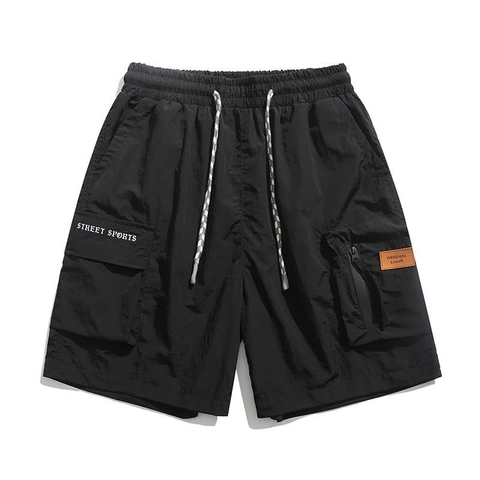 Herren Sommer Casual Cargo-Shorts Locker Dünn Nylon Atmungsaktiv Multi-Taschen Streetwear Mode Outdoor Fünf-Punkt-Hose