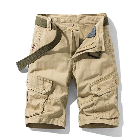 Pantaloncini Cargo Casual da Uomo con Cintura Multitasche Pantaloncini in Twill di Cotone all'Aperto per l'Estate Pantaloncini da Trekking