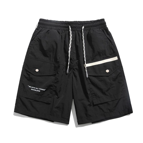 Pantaloncini Cargo Casual da Uomo Vestibilità Comoda in Fibra di Bambù Pantaloncini da Mare Estivi con Coulisse Vita Elastica