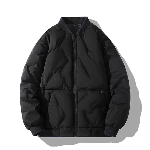 Chaqueta Bomber Acolchada para Hombre Talla Grande Abrigo Acolchado Resistente al Viento Ropa de Invierno Cuello de Canalé