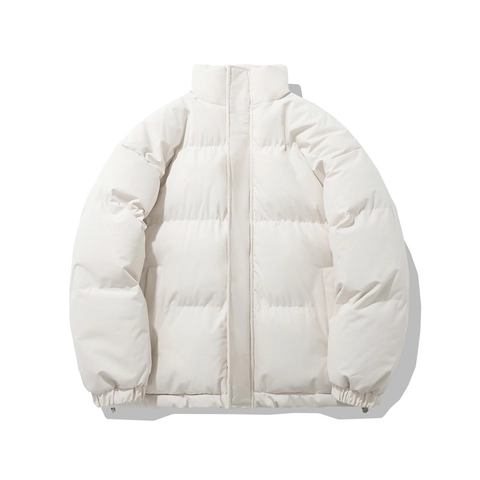 Warm Men's Winter Padded Jacket Stand Collar Windproof Quilted Puffer Coat Thick Loose Outerwear For Casual Daily Wear