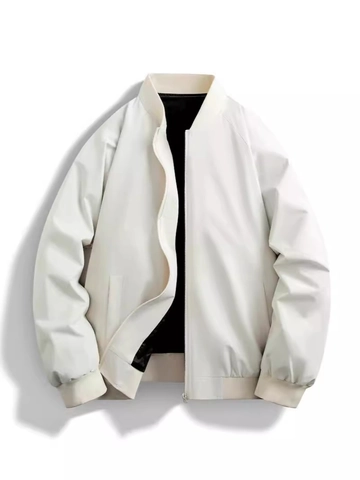 Chaqueta Bomber Casual para Hombre Resistente al Viento Poliéster Cuello Alto Chaqueta de Béisbol para Primavera Otoño