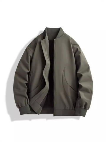 Chaqueta Bomber Casual para Hombre Cortavientos Poliéster Cuello Alto Uniforme de Béisbol Abrigo para Primavera Otoño Moda