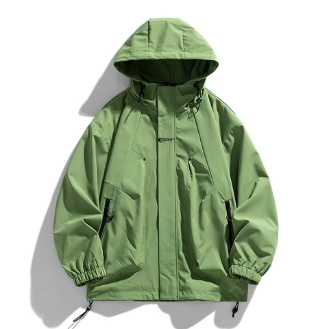 Men's Outdoor Functional Windbreaker Jacket Lightweight Hooded Cargo Coat For Casual Daily Travel Windproof Outwear
