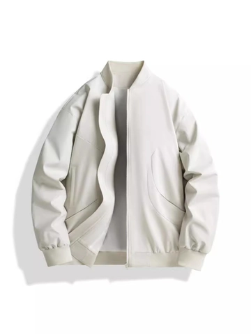 Chaqueta Bomber Casual para Hombre Cortavientos Poliéster Cuello Alto Uniforme de Béisbol Abrigo para Primavera Otoño Moda