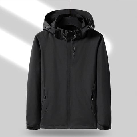 Outdoor Hooded Hiking Jacket Windproof Waterproof Casual Zipper Coat For Men And Women Spring Autumn Fashion Outerwear