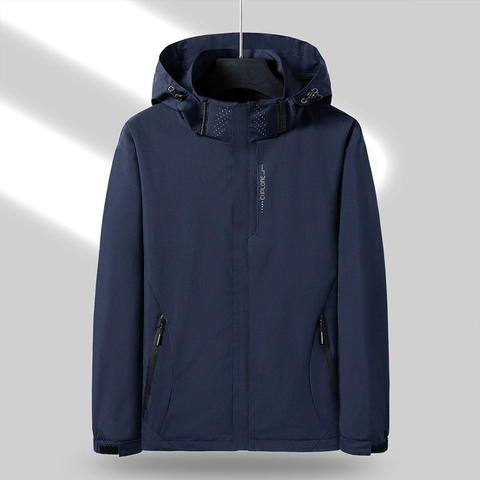 Outdoor Hooded Hiking Jacket Windproof Waterproof Casual Zipper Coat For Men And Women Spring Autumn Fashion Outerwear