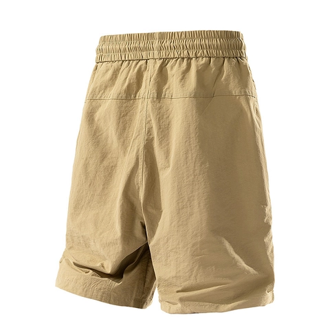 Pantalones Cortos Cargo Nailon Hombre Repelentes Agua Secado Rápido Exterior Utilidad Bolsillos Cintura Elástica Cordón