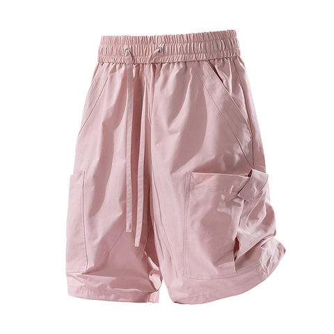 Pantalones Cortos Cargo Casuales para Hombre Outdoor Ligeros Repelentes al Agua Secado Rápido Multibolsillos Cordón Verano