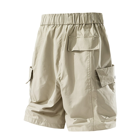 Short Cargo Homme 100 Polyester Hydrofuge Résistant aux Taches Rafraîchissant Léger Multi Poches Décontracté Été Urbain Short Avec Ceinture