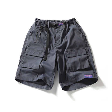 Herren Sommer Cargo Shorts Polyester Schnell Trocknend Casual Shorts Mit Verstellbarem Taktischem Gürtel Multi Tasche City Boy Stil