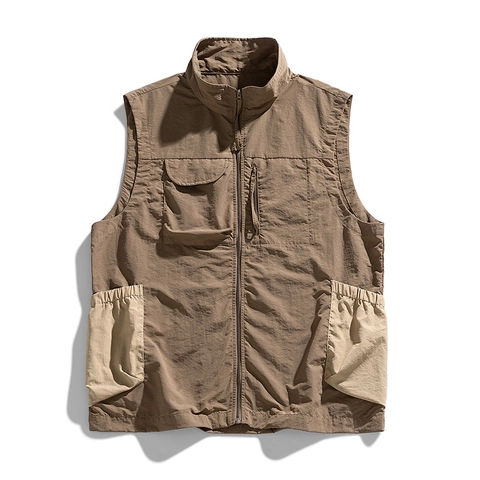 Gilet Tactique Utilitaire pour Femmes Imperméable Poches Multiples Techwear Veste sans Manches pour Camping Randonnée Haut