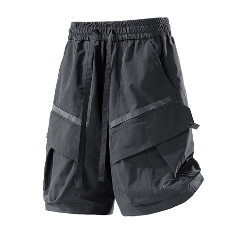 Pantaloncini Cargo Techwear da Uomo Multi-Tasca Impermeabili Asciugatura Rapida Leggeri Estivi Outdoor Casual Tactical Larghi