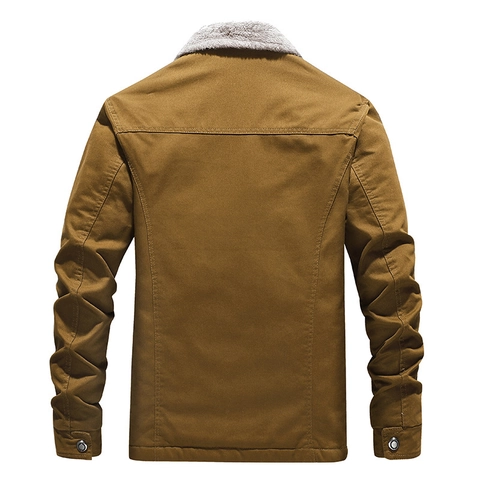 Herren Winter Workwear Jacke Dicke Baumwolle Canvas Mantel Fleecegefüttert Sherpa Revers Warm Thermische Oberbekleidung Casual Cargo Jacke
