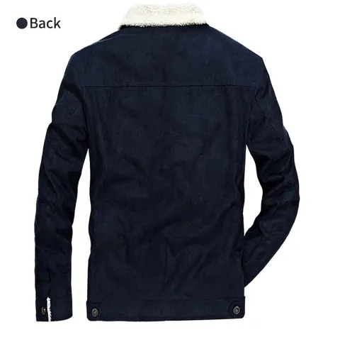 Giacca da Uomo Invernale Con Fodera in Sherpa Giacca Imbottita in Cotone Calda e Spessa Cappotto Workwear Testurizzato