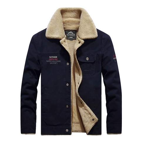 Giacca Invernale da Uomo Foderata in Pile Cotone Tela Ispessita Cappotto da Lavoro all'Aperto Casual Caldo Imbottito Revers
