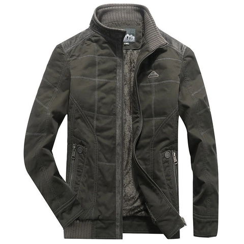 Giacca Invernale Casual da Uomo Foderata in Pile Cappotto di Cotone Collo in Piedi Caldo Trapuntato Outwear da Esterno per Uomo