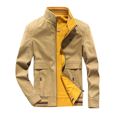 Damen Casual Baumwolle Wendbare Jacke Stehkragen Lockere Passform Stickerei Oberbekleidung Herbst Jugend Mode Windjacke Jacke