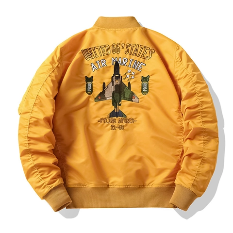 Herren Militär Flight Bomberjacke Leicht Winddicht MA-1 Mantel Mit Bestickten Aufnähern Taktische Air Force Jacke Für Freizeit Alltag