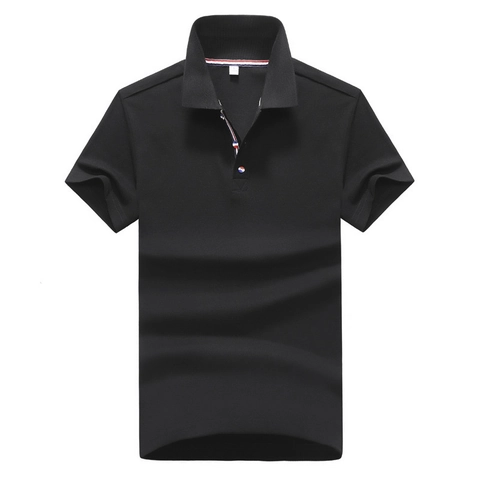 Polo Casual de Manga Corta para Hombre de Poliéster Transpirable con Cuello Mao Color Sólido Top Deportivo de Verano