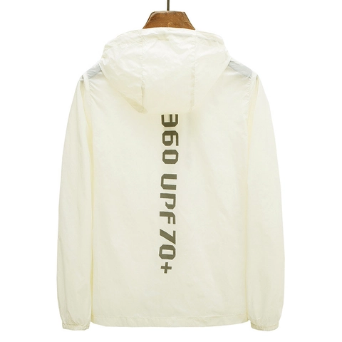 Leichte Sonnenschutzjacke Atmungsaktiv Mit Kapuze Outdoor Zip Up Hautmantel UV-Schutz Paar Casual Windjacke