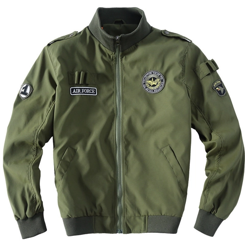 Herren Militär Bomberjacke Leicht Polyester Stehkragen Windjacke Casual Air Force Fliegerjacke Für Frühling Herbst