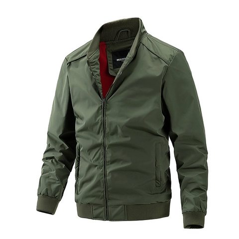 Chaqueta Bomber Ligera para Hombre Resistente al Viento Cuello Alto Abrigo Casual Ropa de Abrigo para Primavera Otoño Slim Fit Chaqueta con Cremallera y Forro de Malla