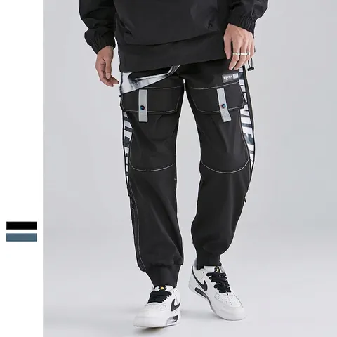 Ανδρικά Techwear Παντελόνια Cargo Πολλές Τσέπες Streetwear Joggers Πολυεστερικό Ύφασμα Αντιτιθέμενη Ραφή Casual Παντελόνι Εξωτερικού Χώρου