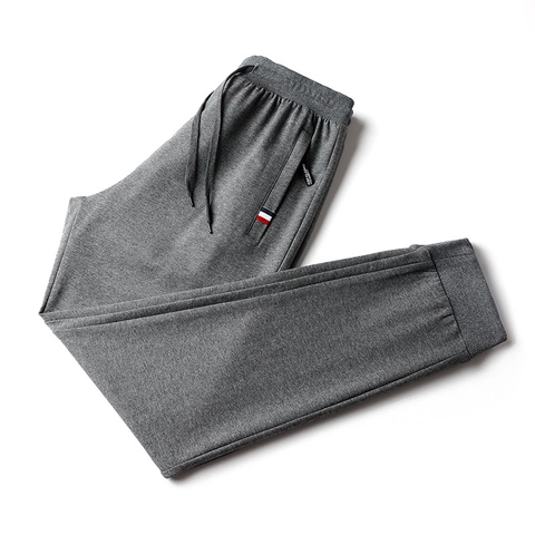 Herren Casual Jogginghose Baumwollmischung Sweathose Kordelzug Elastischer Bund Hose Rippbündchen Sporthose Für Outdoor Fitness
