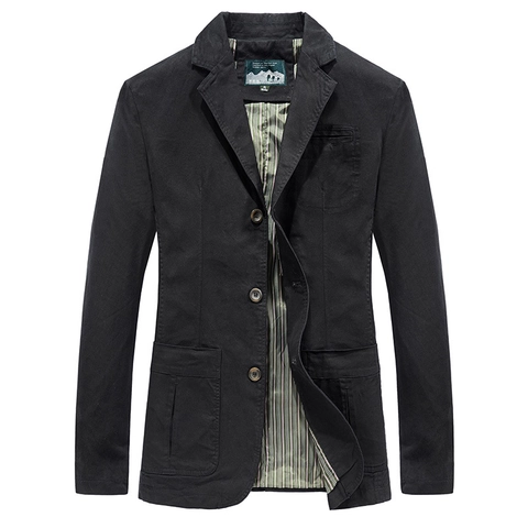 Heren Casual Katoenen Jas Militaire Stijl Workwear Blazer Met Ingekeepte Revers Gestreepte Voering Multi-Pocket Outerwear Jas Voor Lente Herfst Heren Kleding
