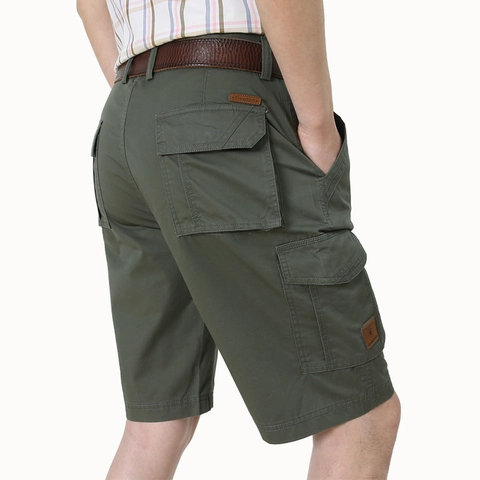 Herren Cargo Shorts Reine Baumwolle Multi Pocket Outdoor Casual Straight Leg Arbeitsshorts Mit Gürtel Sommer Relaxed Fit Hose