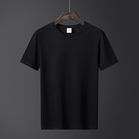 Herren Basic Baumwollmischung T-Shirt Rundhalsausschnitt Kurzarm Atmungsaktiv Weich Lässig Slim Fit Top Für Den Alltag