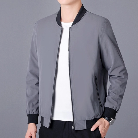 Ανδρικό Casual Bomber Μπουφάν Με Όρθιο Γιακά Ελαφρύ Αντιανεμικό Με Φερμουάρ Για Άνοιξη Φθινόπωρο Μόδα Business Ταξίδι Παλτό Ανδρικά