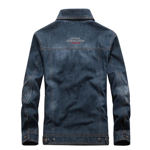 Giacca di Jeans Vintage da Uomo in Cotone Pesante Con Fodera in Rete Stile Workwear Americano Cappotto Casual Abbottonato