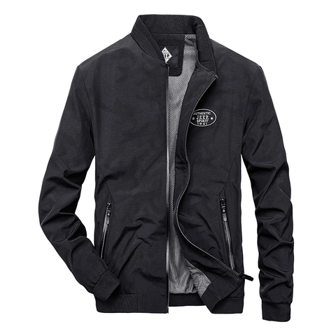 Giacca a Vento Casual da Uomo Colletto alla Coreana Leggera Outdoor Sportiva Cappotto con Cerniera Fodera in Rete Traspirante